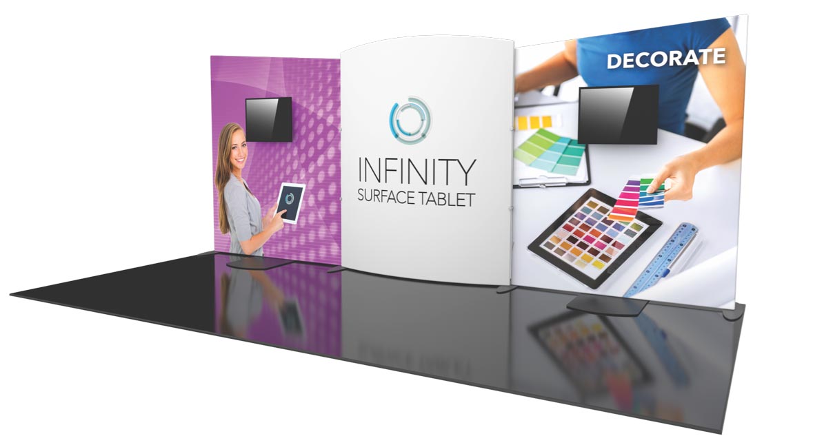 formulate designer series 20' tension fabric display kit 08 angle