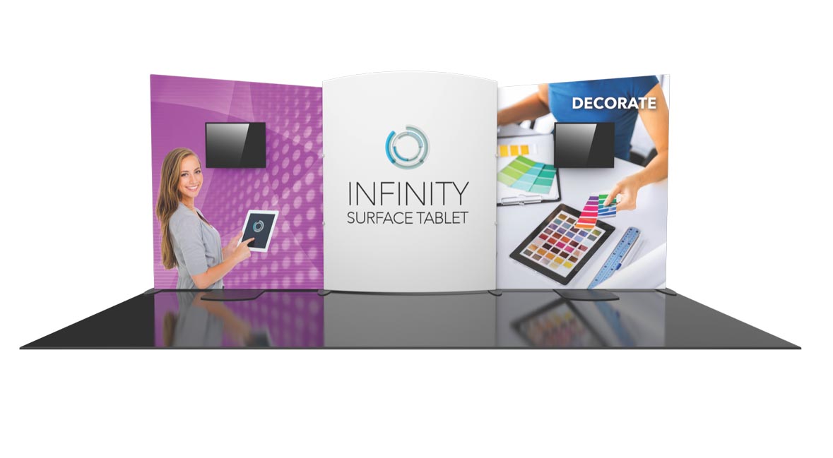 formulate designer series 20' tension fabric display kit 08 front