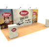 10ft x 20ft tension fabric pop up display kit angle