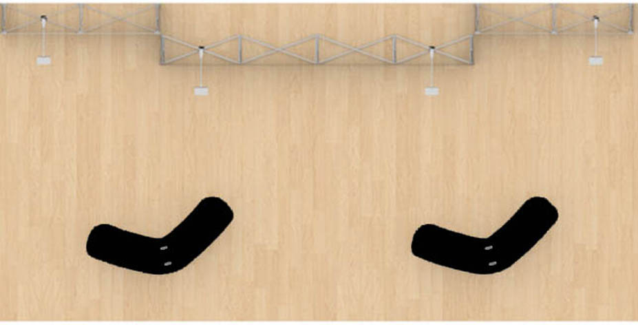 10' x 20' tension fabric pop up display kit with premium counters top