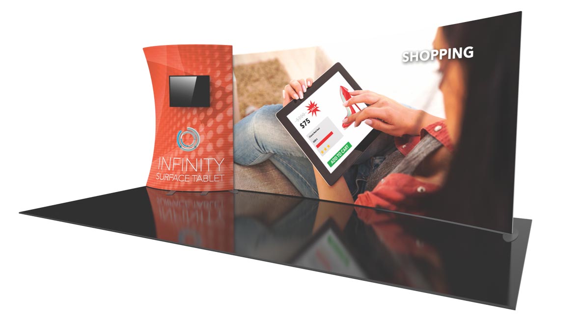 formulate designer series 20' tension fabric display kit 13 angle