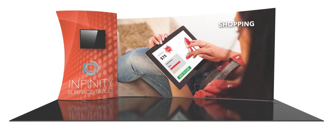 formulate designer series 20' tension fabric display kit 13 front