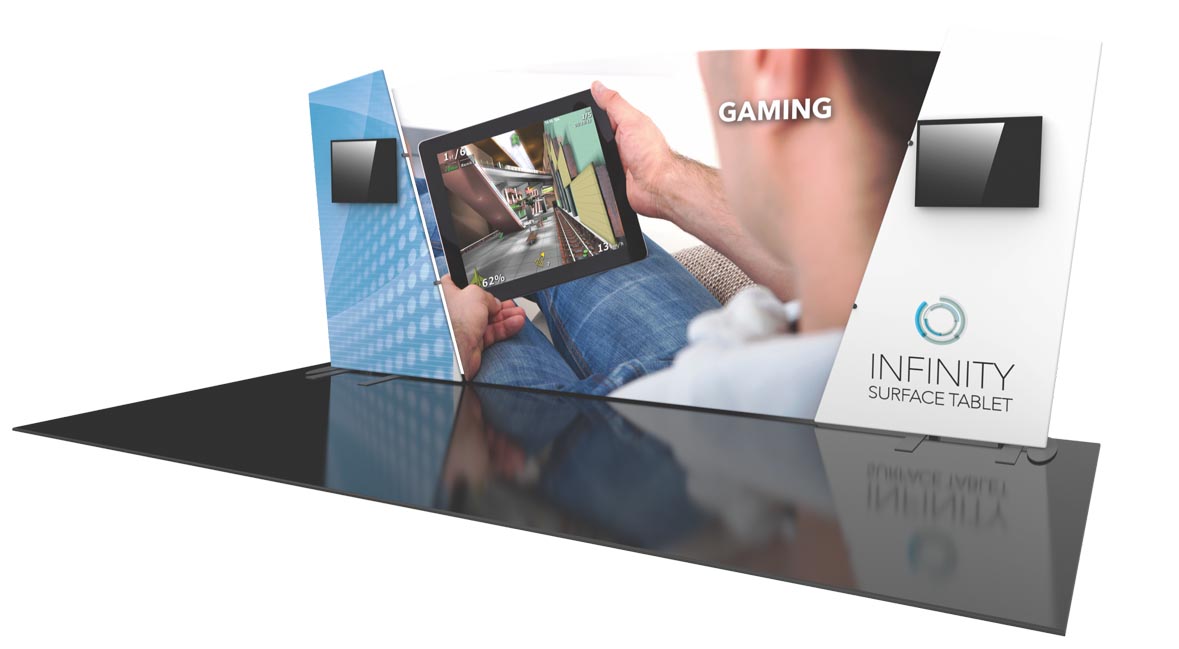 formulate designer series 20' tension fabric display kit 06 angle