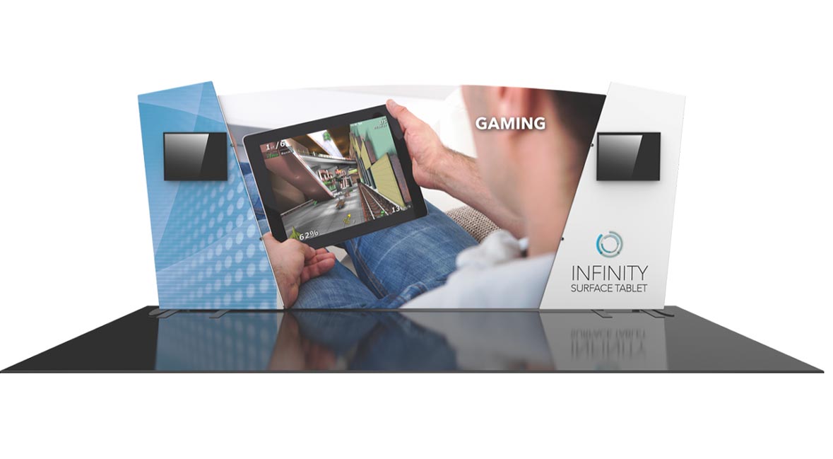 formulate designer series 20' tension fabric display kit 06 front