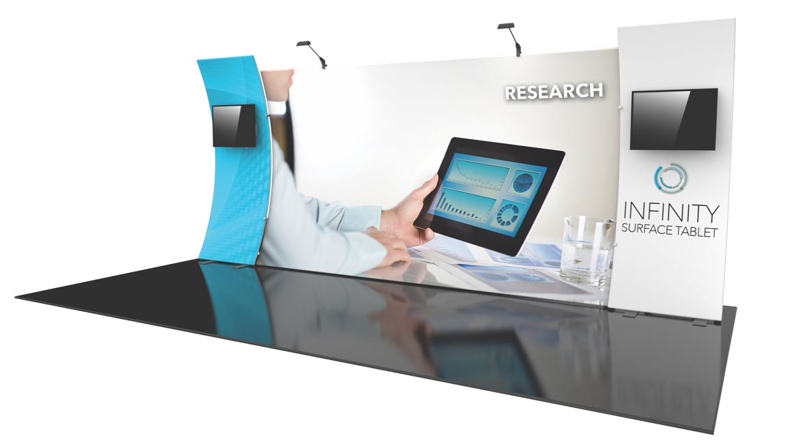 formulate designer series 20' tension fabric display kit 12 angle