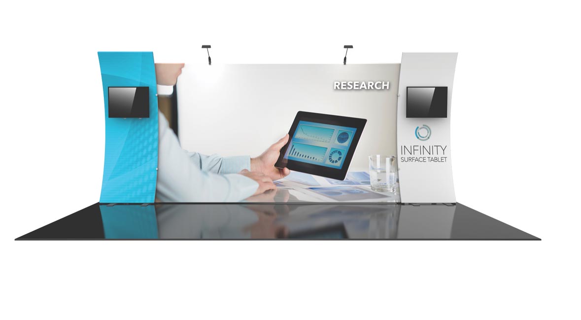 formulate designer series 20' tension fabric display kit 12 front