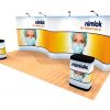 10' x 20' graphic pop up trade show display angle