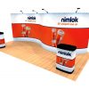 10' x 20' serpentine graphic pop up trade show display angle
