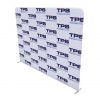 10ft tension fabric step and repeat media backdrop angle