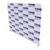 8ft tension fabric step and repeat media backdrop angle