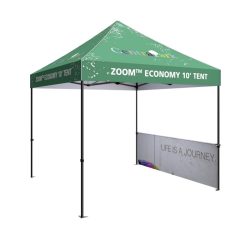 printed 10ft pop up tent half wall