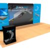 20ft tension fabric display with monitor mount full
