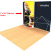 10ft tension fabric display with lightbox full
