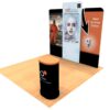 10ft Tension Fabric Display with Hand Sanitizer Kit 1 Angle