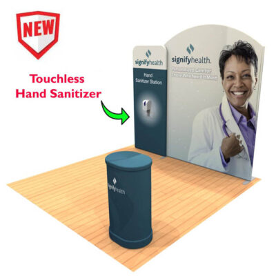 10ft Tension Fabric Display with Hand Sanitizer Kit 3