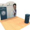 10ft Tension Fabric Display with Hand Sanitizer Kit 3 Angle