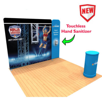 10ft Tension Fabric Display with Hand Sanitizer Kit 4