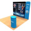 10ft Tension Fabric Display with Hand Sanitizer Kit 4 Angle