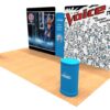 20ft Tension Fabric Display with Hand Sanitizer Kit 1 Angle